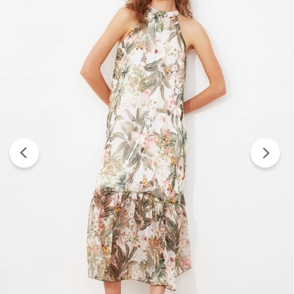 Multicolored Floral Patterned Dress